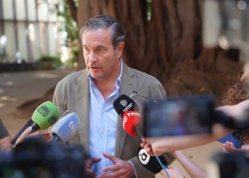 Fernando Pastor, síndic del GPP en Les Corts, durante una comparecencia en el Parlamento valenciano.