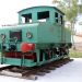 La locomotora de ‘el Trenet’ durante su traslado a la avenida Adolfo Suárez de Puerto de Sagunto.