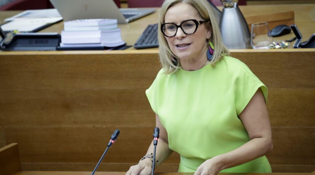 Mari Carmen Contelles, portavoz de Economía del GPP en Les Corts, durante una comparecencia parlamentaria