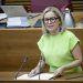 Mari Carmen Contelles, portavoz de Economía del GPP en Les Corts, durante una comparecencia parlamentaria