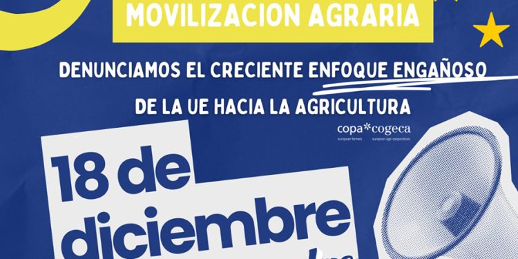 AVA-ASAJA se suma a la gran protesta agraria europea del 18 de diciembre en Bruselas