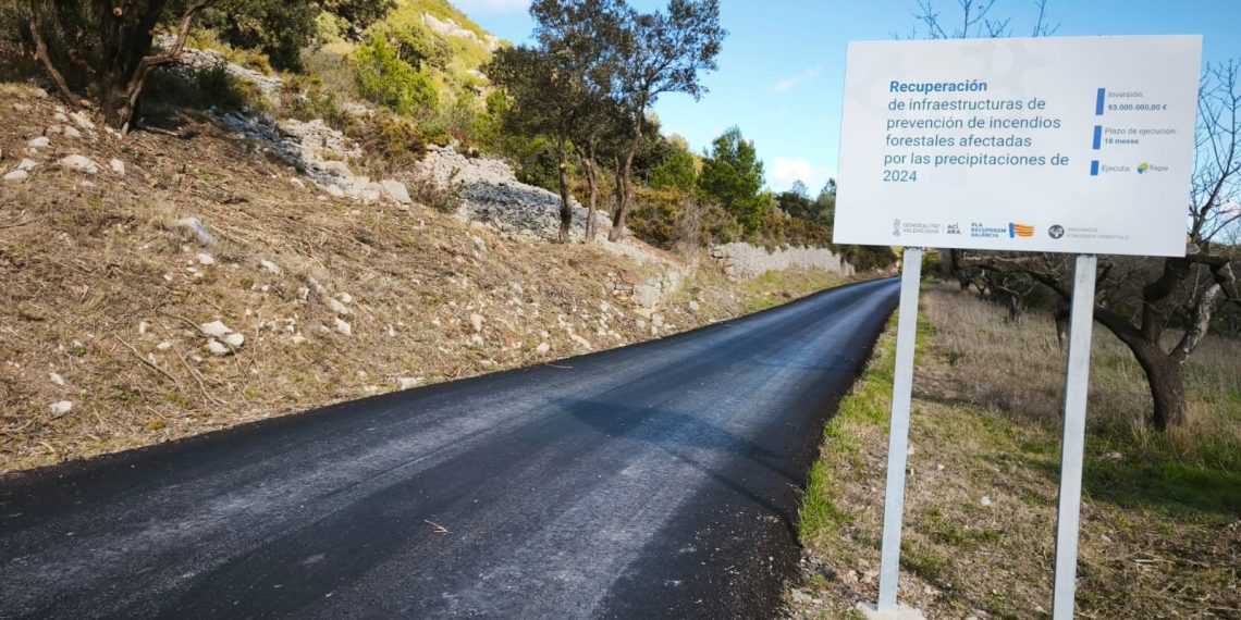 La Generalitat invierte 1,1 millones en la restauración de pistas forestales de Xert