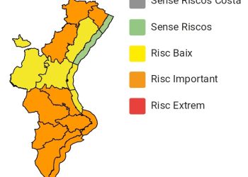 Alerta naranja por viento en Castellón, Valencia y Alicante ante rachas que podrían superar los 100 km/h