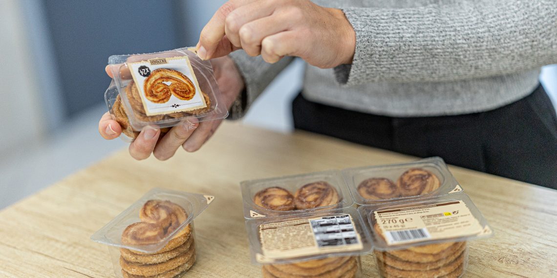 Mercadona innova el diseño de un envase por porciones para sus palmeritas de Hojaldre