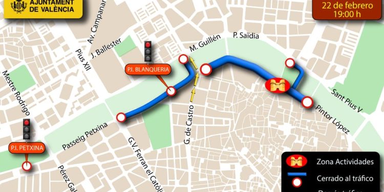 Todo listo en Valencia para la Crida 2026: mascletà, bandas de música y castillo de fuegos