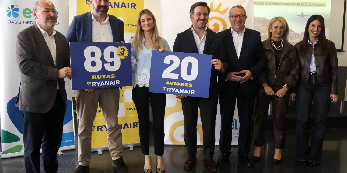 Ryanair impulsa la conectividad del Aeropuerto Alicante-Elche para el verano de 2026