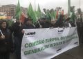 Más de 440 agricultores y ganaderos de LA UNIÓ y 10 tractores han participado hoy en la gran protesta que ha culminado ante el Ministerio de Agricultura