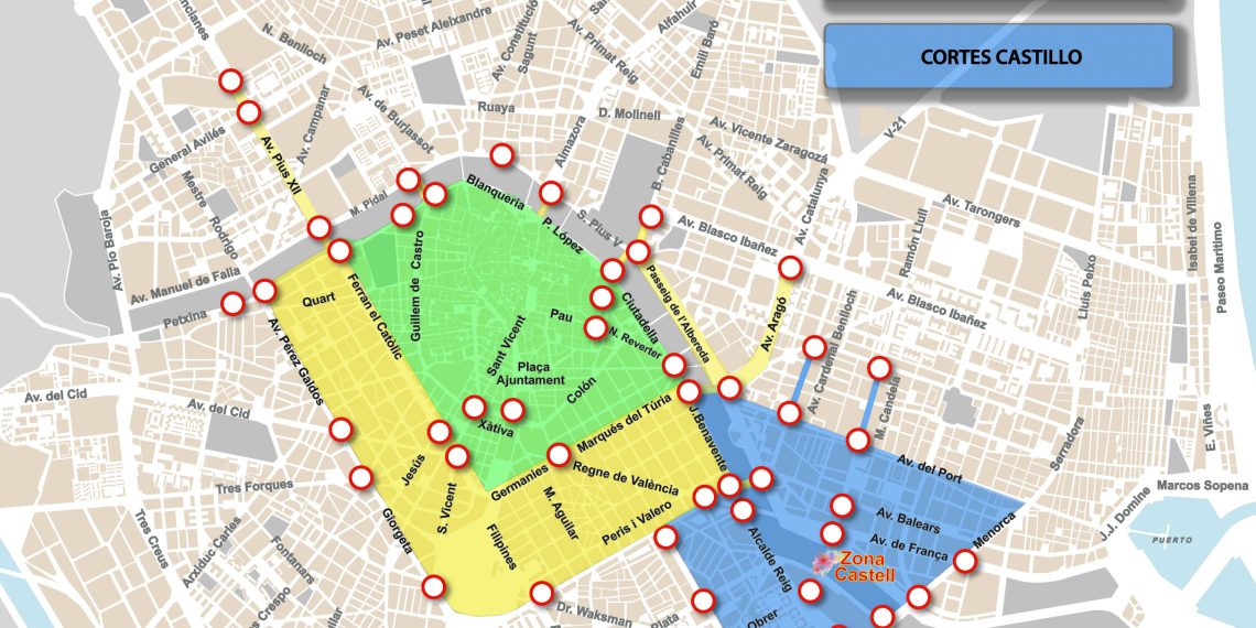 Valencia cierra desde hoy el centro urbano al paso de vehículos privados para que ciudadanía y visitantes puedan disfrutar de las Fallas