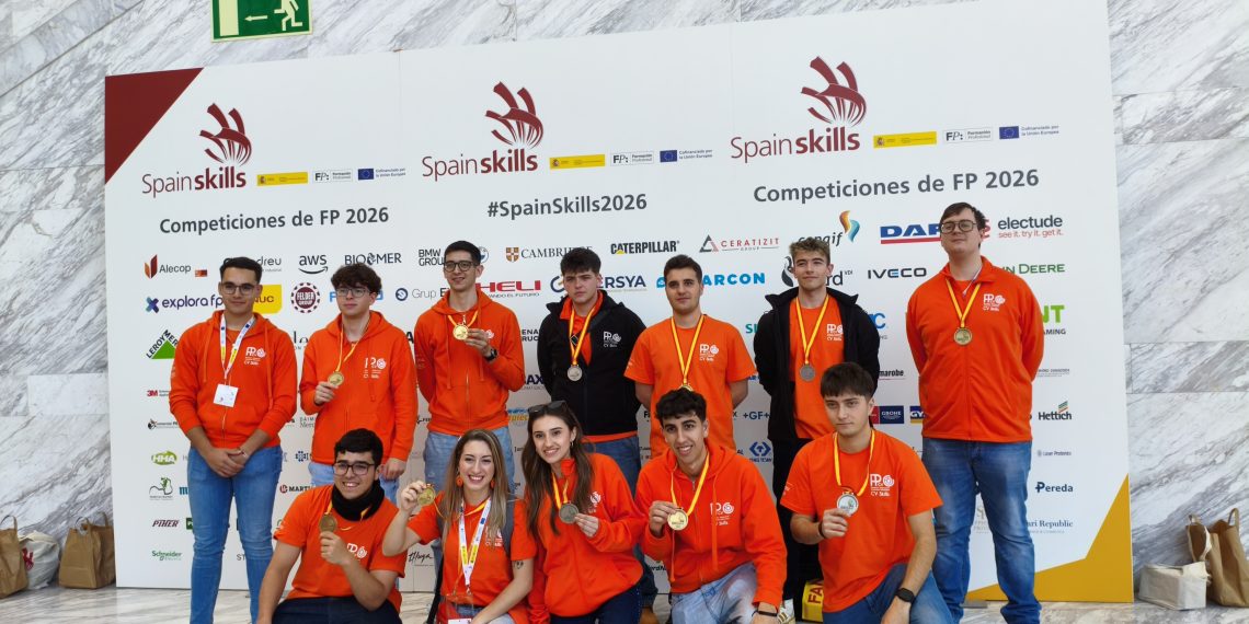 La Formación Profesional valenciana destaca como la más galardonada a nivel nacional en el Spainskills 2026