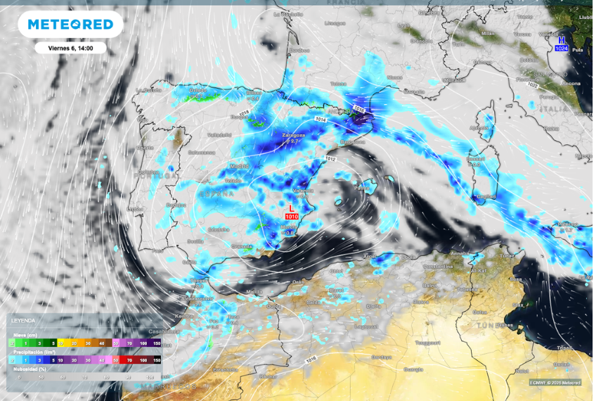 Semana inestable en la Comunitat Valenciana: lluvias y temperaturas cambiantes