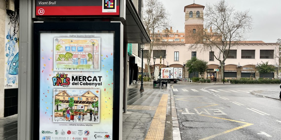 Los dibujos ganadores del III Concurso “En el teu mercat pintes molt” se exhibirán en las marquesinas de EMT València del 3 al 15 de marzo