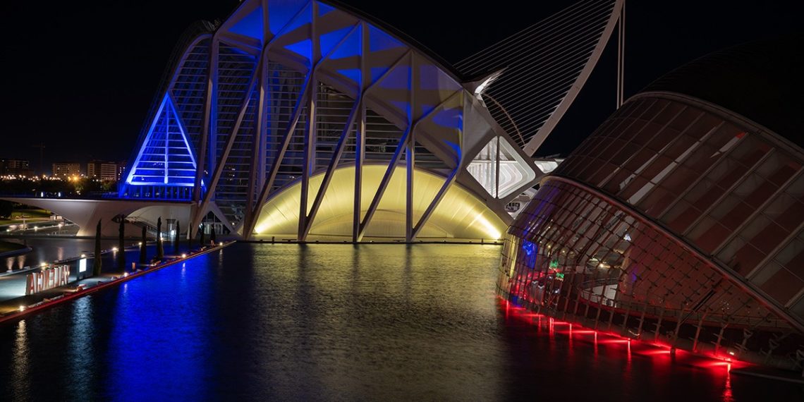 La Ciutat de les Arts i les Ciències se iluminará con los colores de La Senyera el 19 de marzo