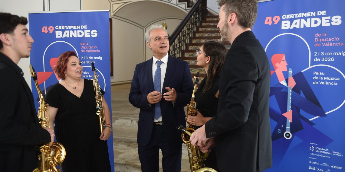 La Diputación presenta el 49º Certamen de Bandas con récord de participación en Valencia