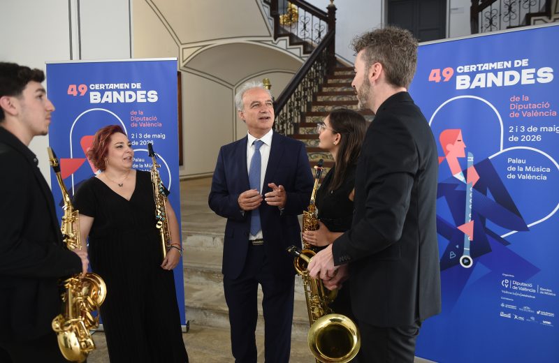 La Diputación presenta el 49º Certamen de Bandas con récord de participación en Valencia