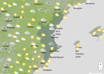Semana inestable en la Comunitat Valenciana con lluvias y giro de tiempo el fin de semana