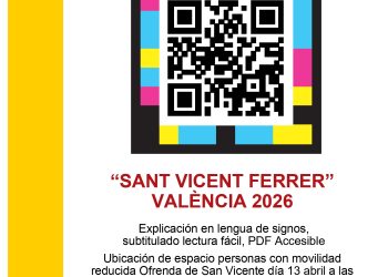 La fiesta de Sant Vicent Ferrer estrena un código QR inclusivo para personas con discapacidad