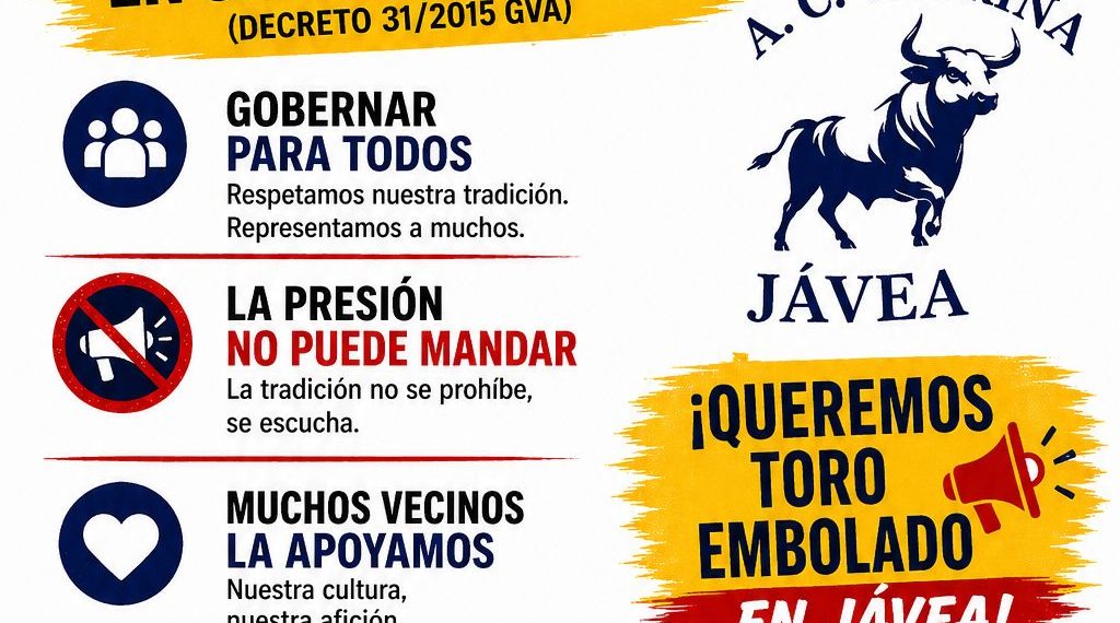 La alcaldesa de Jávea mantiene la prohibición del toro embolado pese a la presión de los aficionados