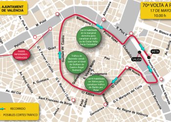 Valencia prepara un dispositivo de tráfico para la 70.ª Volta a Peu de este domingo por el centro de la ciudad