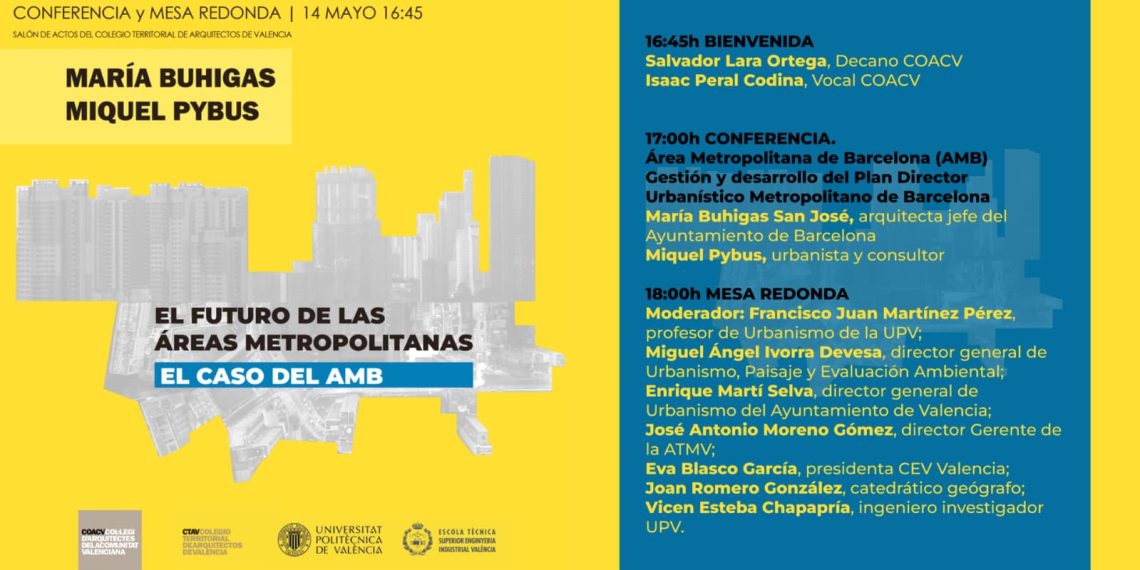 El COACV organiza una jornada sobre el futuro de las áreas metropolitanas