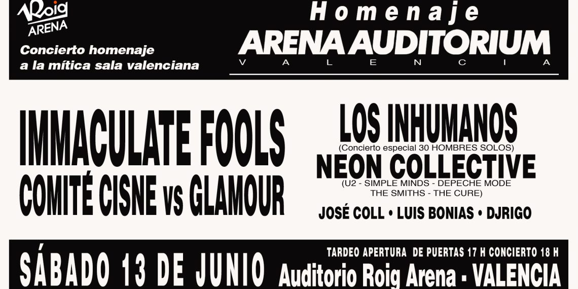 El Roig Arena homenajea a la mítica sala Arena Auditorium con Immaculate Fools y bandas valencianas