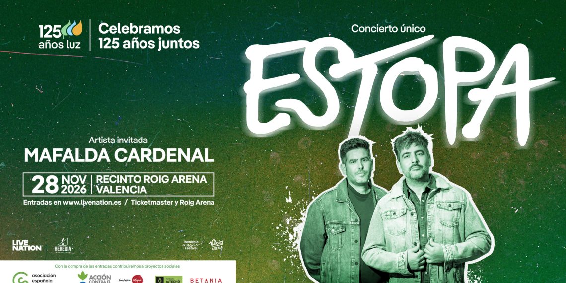 Estopa actuará en el Roig Arena en su único concierto de 2026