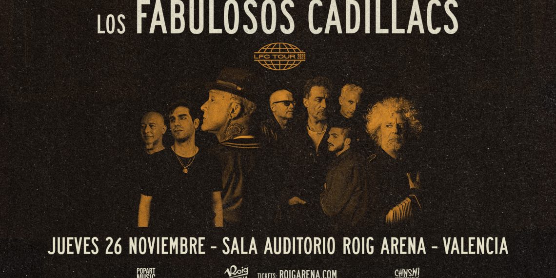 Los Fabulosos Cadillacs actuarán el 26 de noviembre en la sala Auditorio Roig Arena