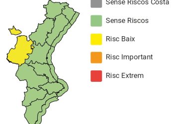 Aemet activa la alerta amarilla por tormentas en el interior de Valencia