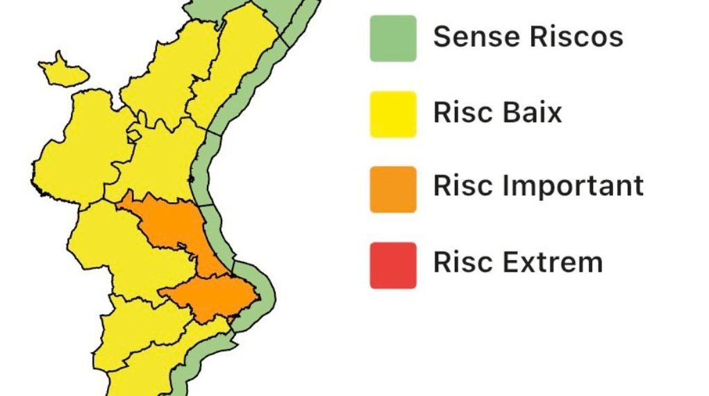 Emergencias activa la alerta naranja por lluvias torrenciales y granizo para el jueves