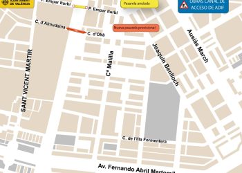 Valencia estrena una nueva pasarela provisional entre Malilla y la Creu Coberta