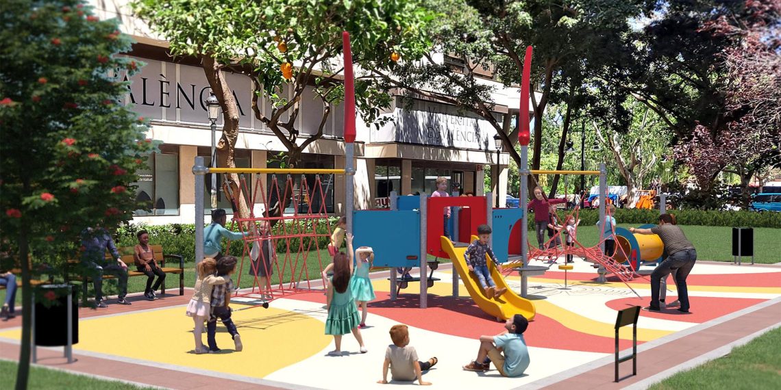 Valencia inicia un nuevo parque infantil en Exposición
