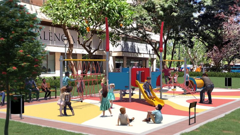 Valencia inicia un nuevo parque infantil en Exposición