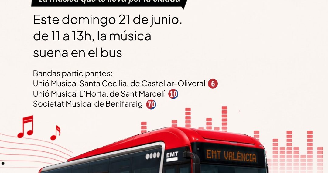 El Ayuntamiento de Valencia celebra el Día Internacional de la Música con conciertos en directo en los autobuses