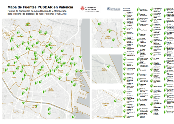 Las fuentes refrigeradas de Valencia suministrarán más de 136.000 litros de agua este verano