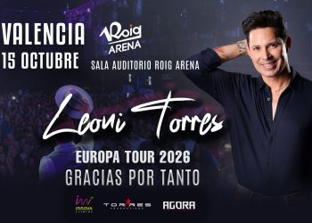 Leoni Torres actuará en el Roig Arena el próximo 15 de octubre