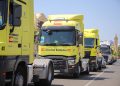 El sector del transporte valenciano conmemora San Cristóbal con una ruta de 300 camiones por la ciudad