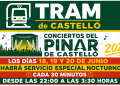 El TRAM de Castelló refuerza su servicio por los Conciertos del Pinar