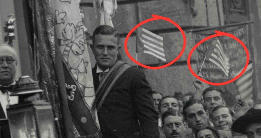 Lo Rat Penat recupera una històrica Real Senyera de les celebracions del 9 d’Octubre de 1933