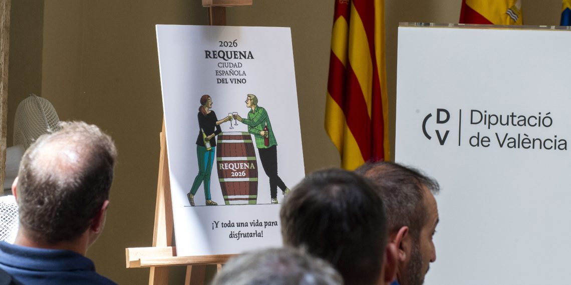 Requena presenta su imagen como Ciudad Española del Vino 2026 con un diseño de Paco Roca
