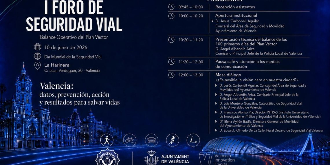 Valencia presentará el balance de 100 días del Plan Vector de seguridad vial