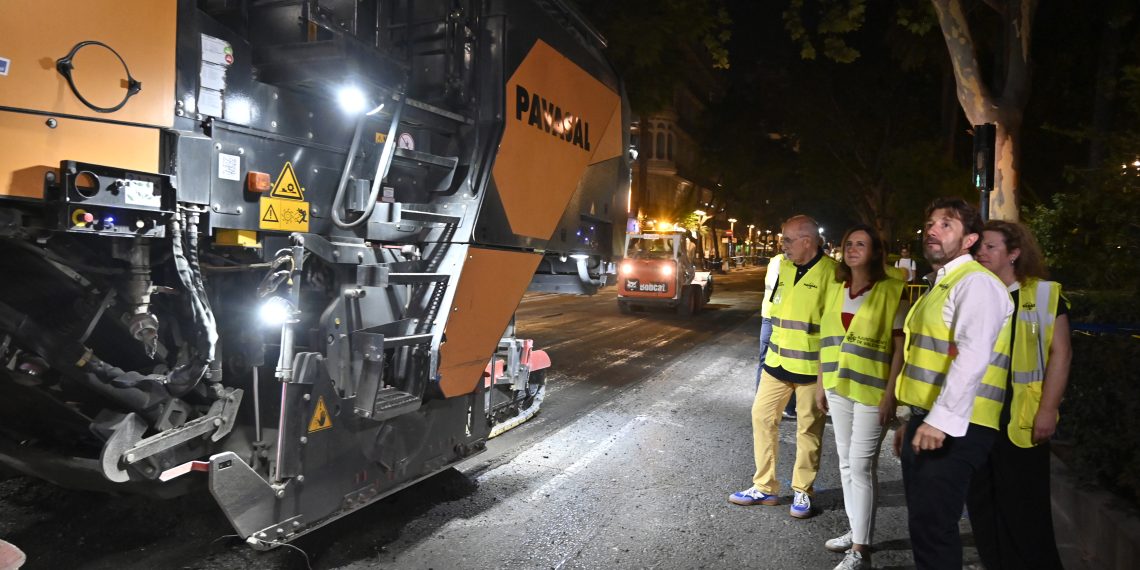 Valencia acelera el asfaltado de Marqués del Túria con el inicio de las obras en horario nocturno