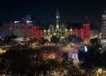 30.000 personas celebran en la plaza del Ayuntamiento de Valencia el triunfo de España en la final del Mundial