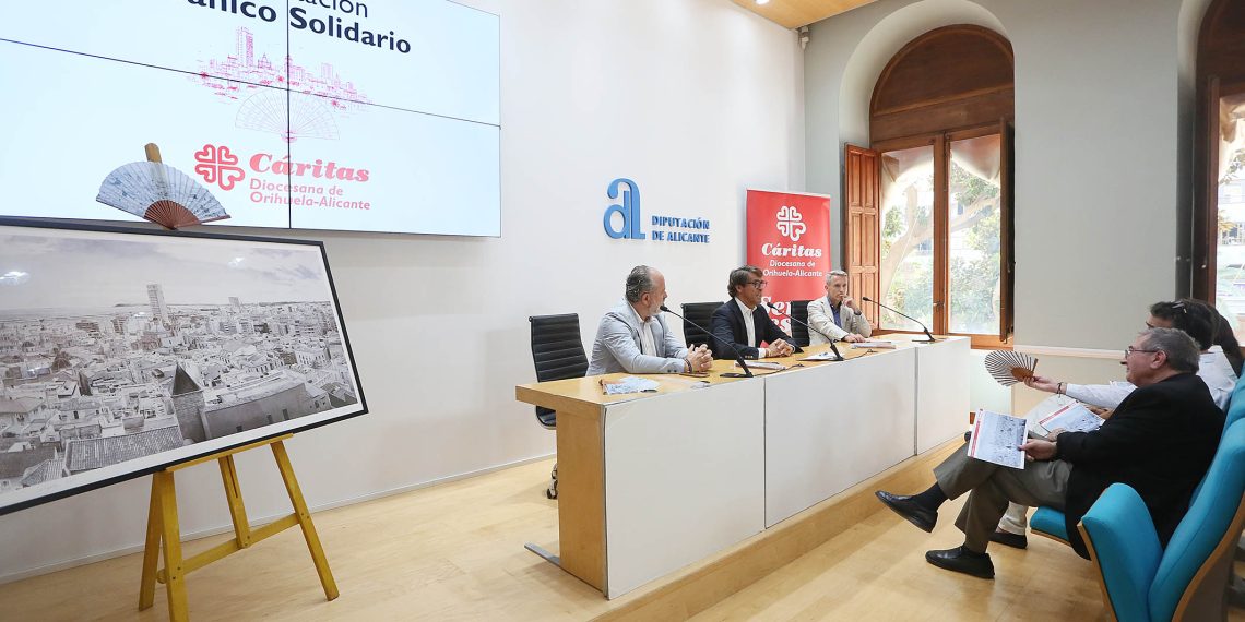 La Diputación de Alicante respalda el ‘Abanico solidario’ de Cáritas para financiar proyectos de acción social en la provincia