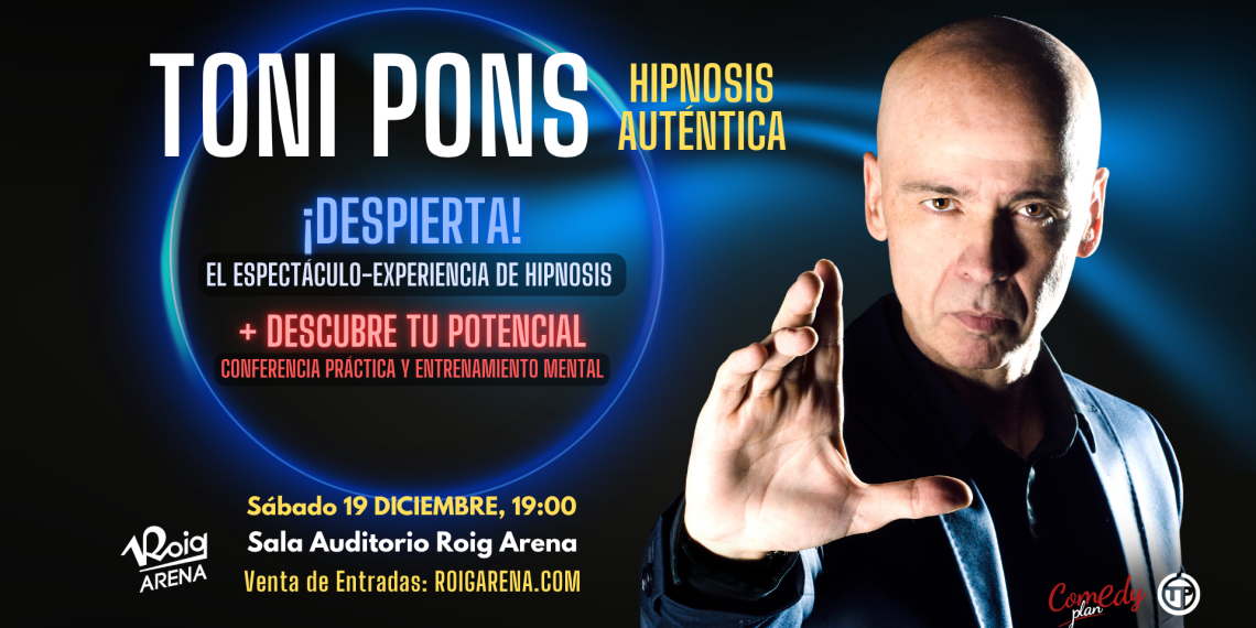 Toni Pons lleva su espectáculo de hipnosis “Despierta” al Roig Arena