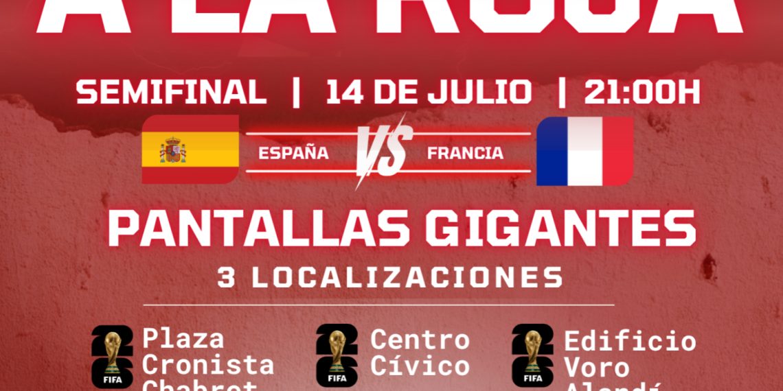 Sagunto instalará pantallas gigantes para seguir la semifinal del Mundial de fútbol