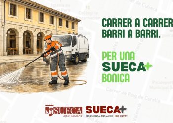 Sueca iniciará en agosto un plan de limpieza intensiva para actuar en todas las calles de la ciudad