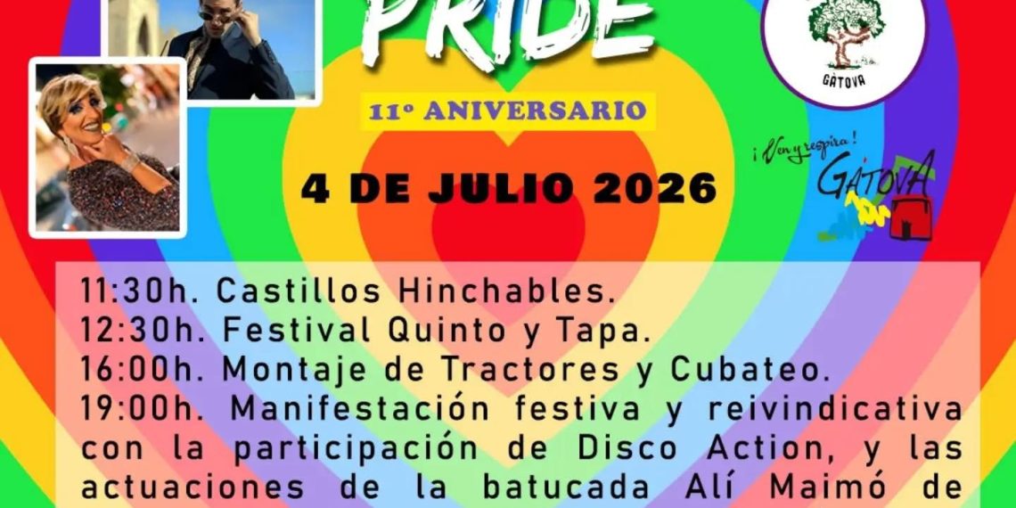 Gátova celebrará el XI Orgullo Rural LGTBI con una jornada de diversidad, música y reivindicación