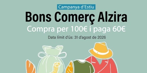 Los Bonos Comercio de Alzira agotan todas las citas previas para su compra en solo tres días
