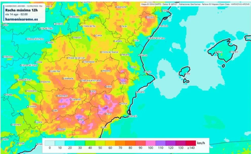 El calor extremo dará paso a fuertes tormentas en el este peninsular