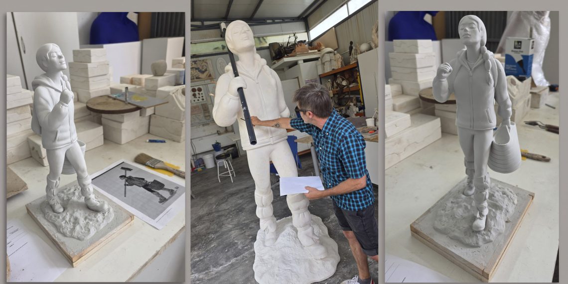 El monumento a los voluntarios de la DANA toma forma