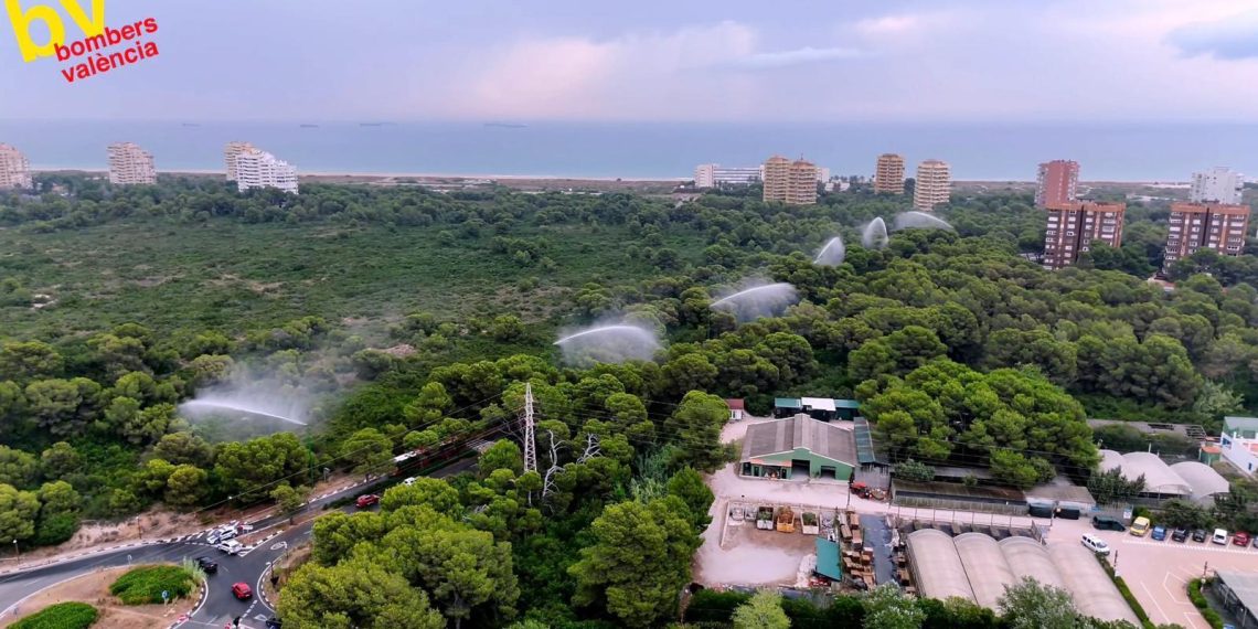 Los cañones SIDEINFO protegieron la Devesa de El Saler durante 14 días en julio por el riesgo extremo de incendios